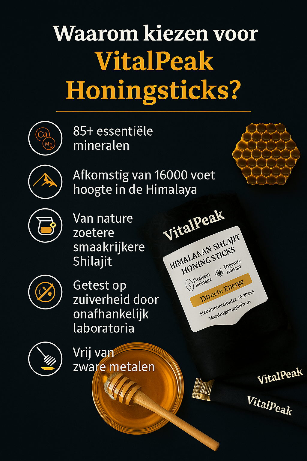 VitalPeak™ - Himalayan Energie Honingsticks.