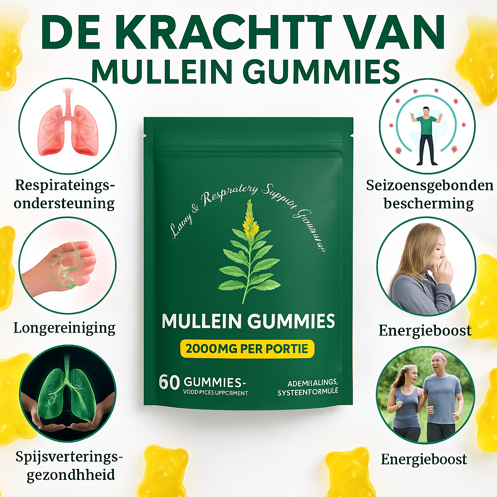 Mullein Gummies – Adem weer vrij, zelfs als je longen het zwaar hebben gehad